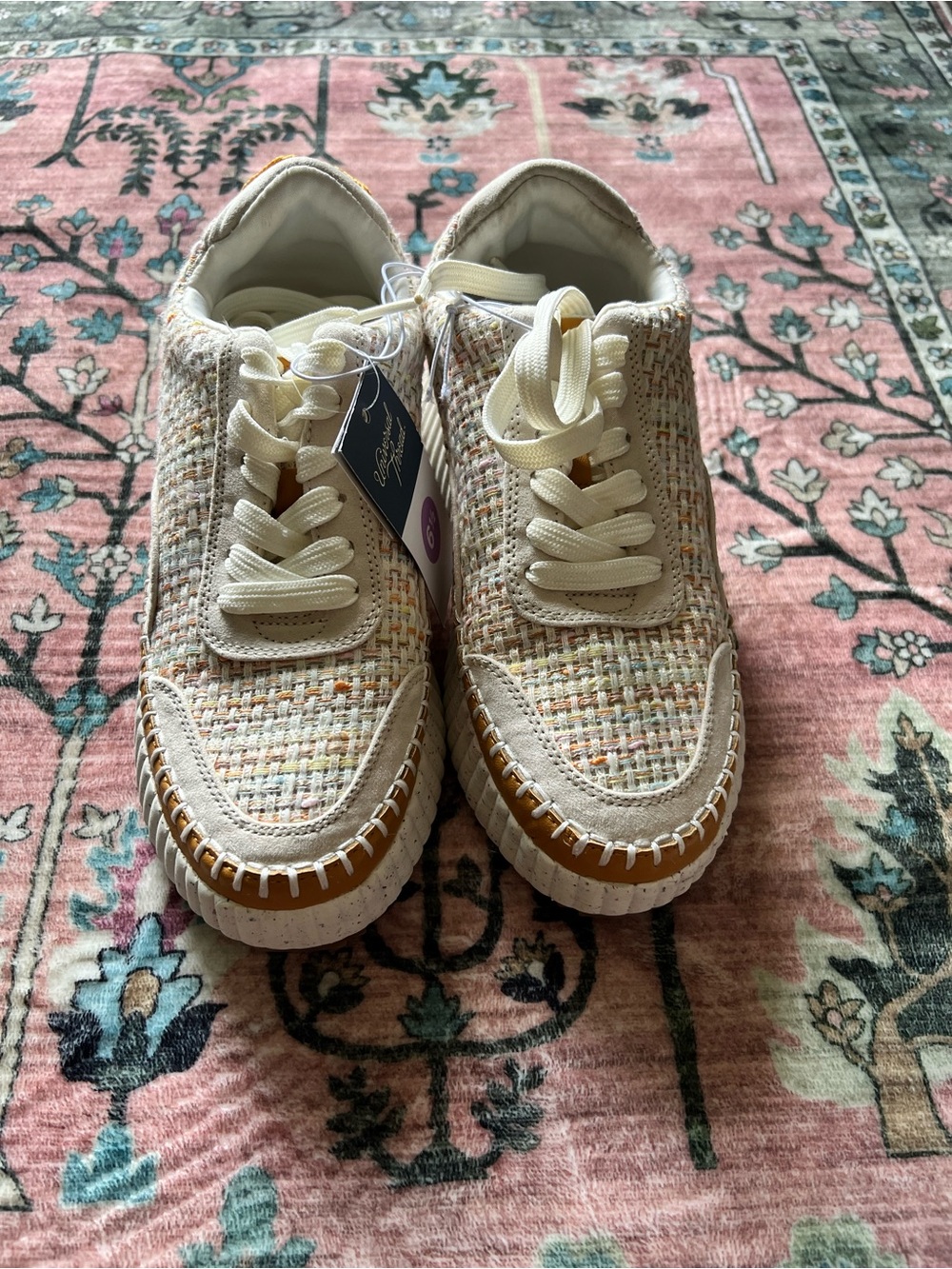 Universal Thread  Multicolor Tweed-Effect Platform Fashion Sneakers